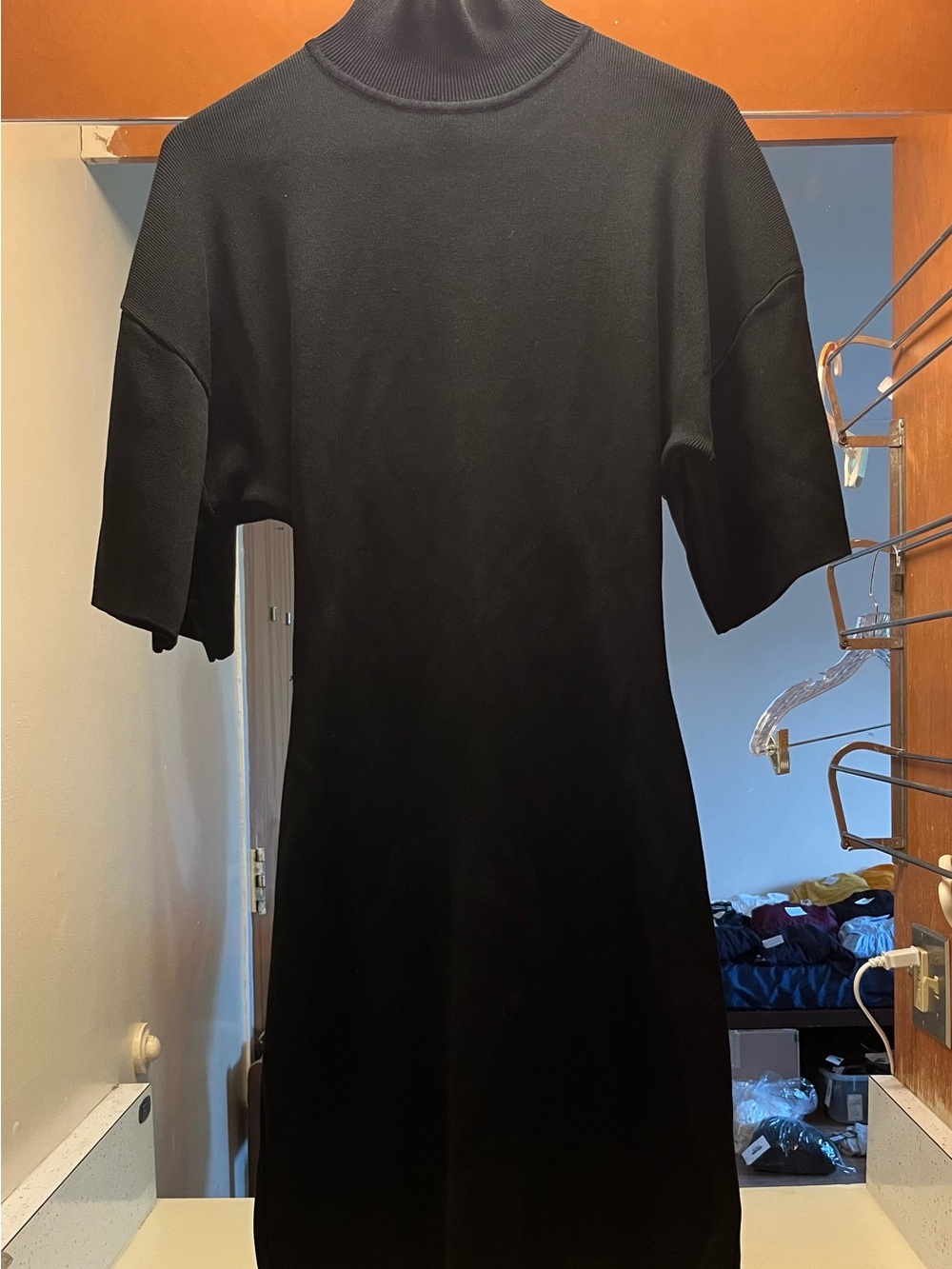 Black Turtleneck Midi Dress — Sleek Everyday Style